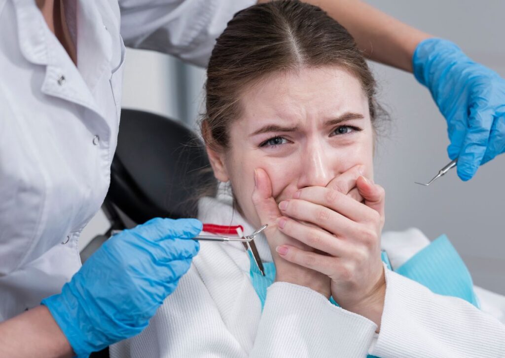 Anxious dental patient nervous about treatment during dental anxiety consultation in Gympie