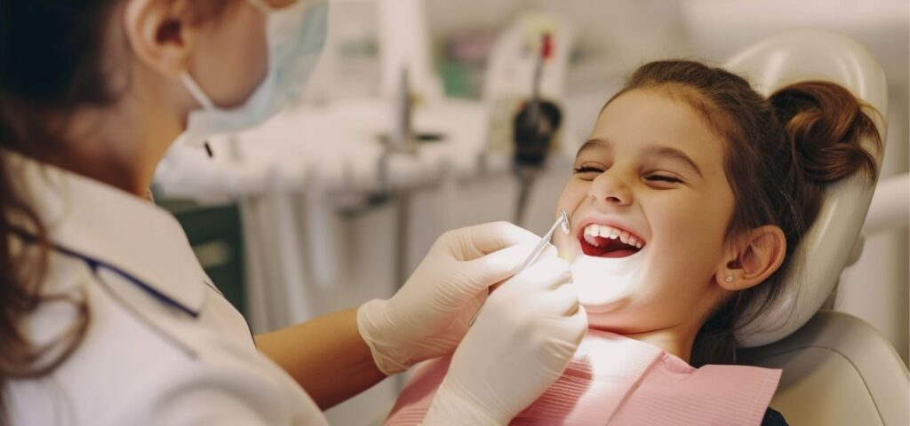 Child receiving dental treatment at Mary St Dental Gympie